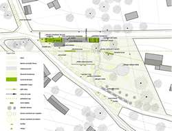 Nové Stadice – náves – půdorys Nové Stadice – náves – půdorys