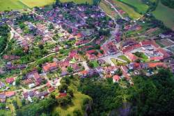 Letecký pohled na město Letecký pohled na město