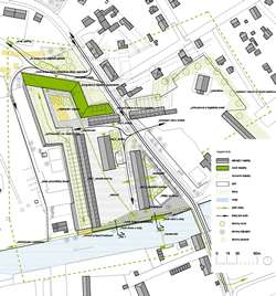 Korunní hradby – situace Korunní hradby – situace